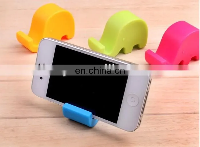 Colorful Cute Mini Elephant Soft Silicone Cell Phone Holder for Phone Stand