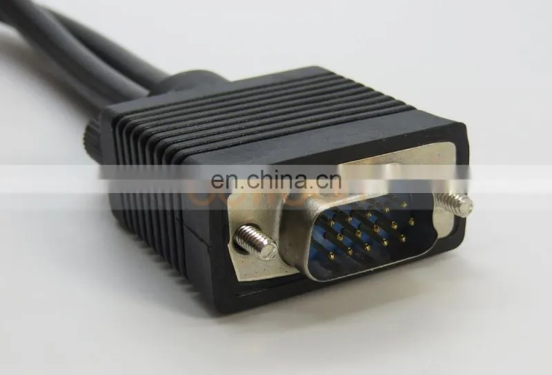 1 VGA Male to 2 VGA Female VGA Monitor Y Splitter Cable