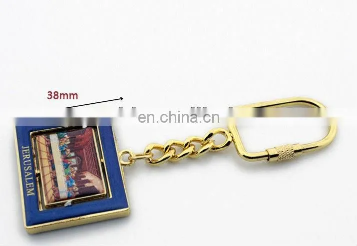 Rotable metal keychian Israel keychains