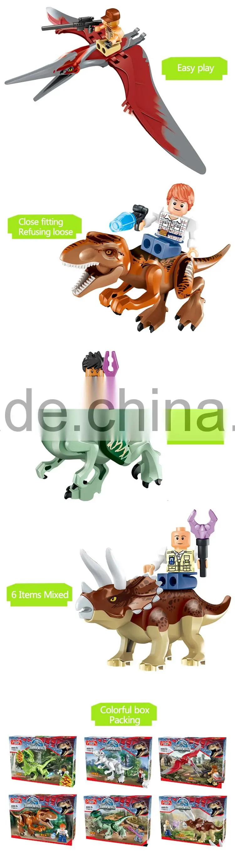 JSTOYS dinosaur building blocks,blocks toys for sales