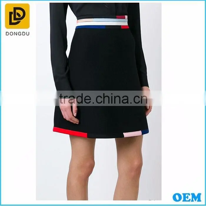 High quality formal black skirts for office lady