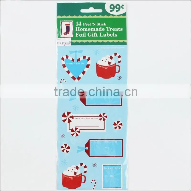 Christmas Gift Tags Foil Sticker Festive Gift Tags