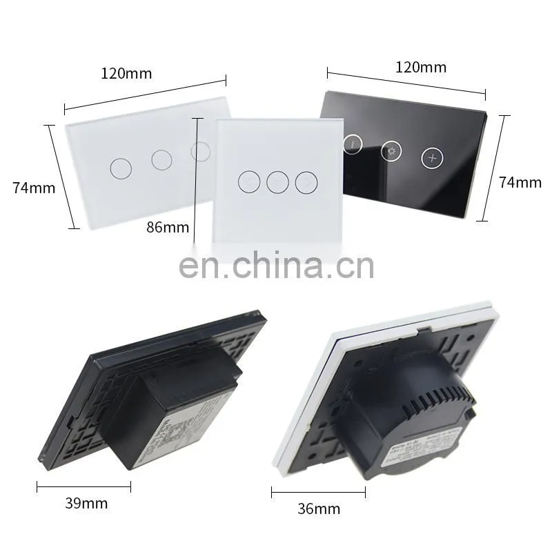 New design US wireless Glass wifi dimmer switch
