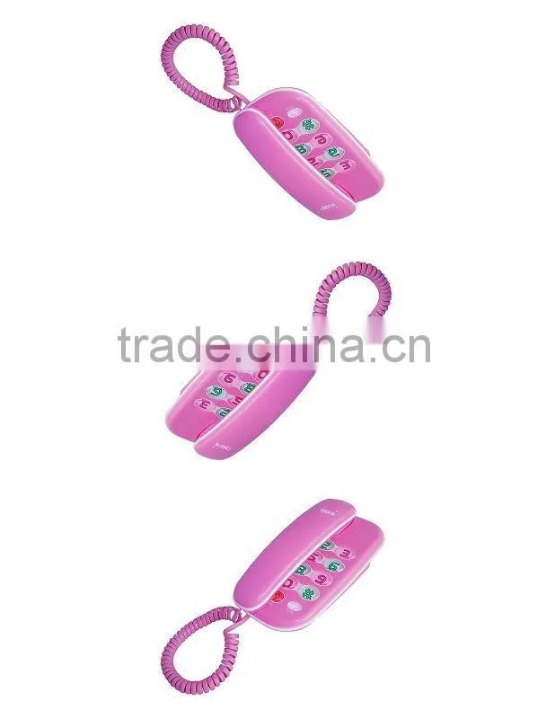 pink cute trimline corded telephone