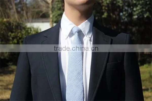 Mens Navy Seersucker Tie