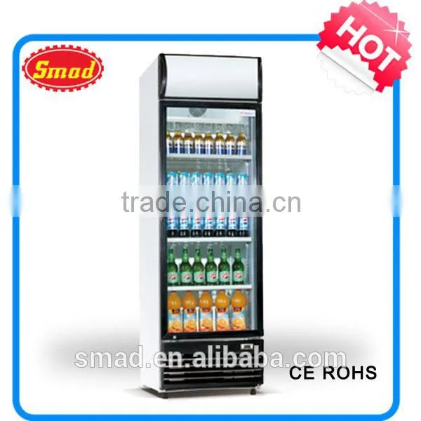 CE/ROHS/CB Glass Door Freestanding Display showcase for vegetable and fruit