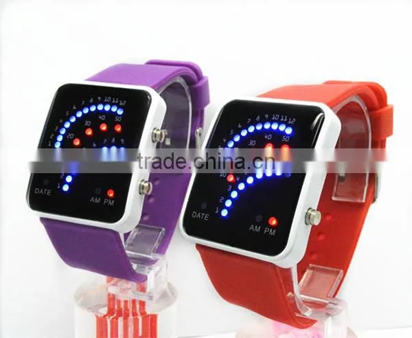 2015 Fashion Watches LED Silicon Band Watch Factories