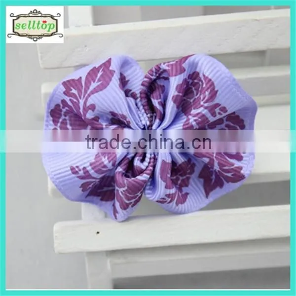 Cheaper hot sale 5cm ribbon flower decorative