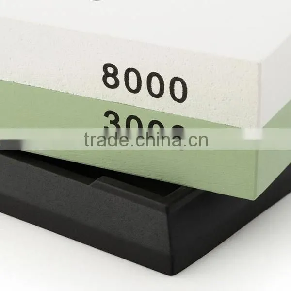Two Sided Sharpening Stone with base- 3000/8000 fine Grit