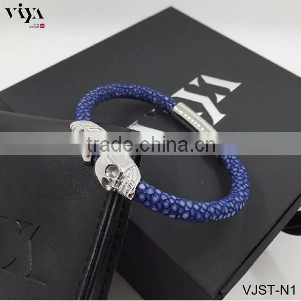 2016 New Design 18k Gold Plated Bracelet Twins Skull Bracelet Fashion Stingray Personalized Bracelets