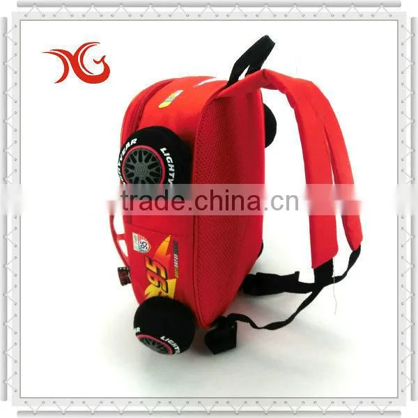 car shape kids school backpack bag