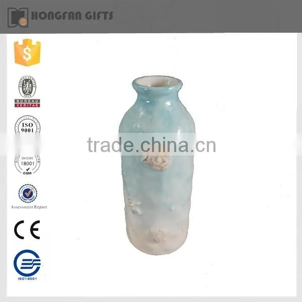 2016 new design coaster style ceramci flower vase for home decoration