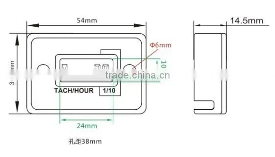 Inductive Racing Hour Meter Tachometer Gasoline Engine Hour Meter