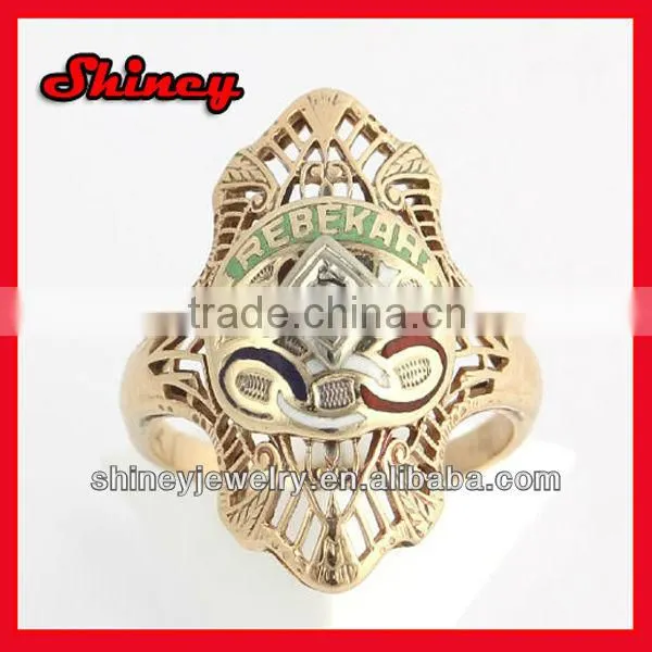 2014 high quality cz paved cool unique big silver ring