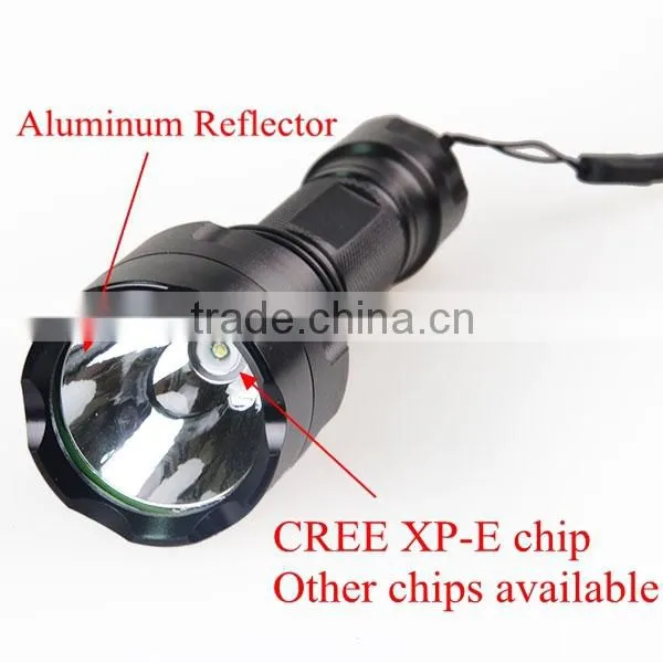 YT-1808 Tactical Flashlight C8 Type XPE LED Tactical Flashlight