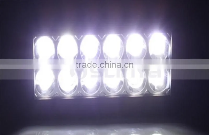 36W 12 LED 2520lm Brightness Aluminum Bracket LED Light Bar Car