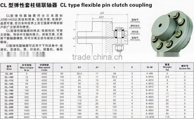 Standard cast iron flexible coupling