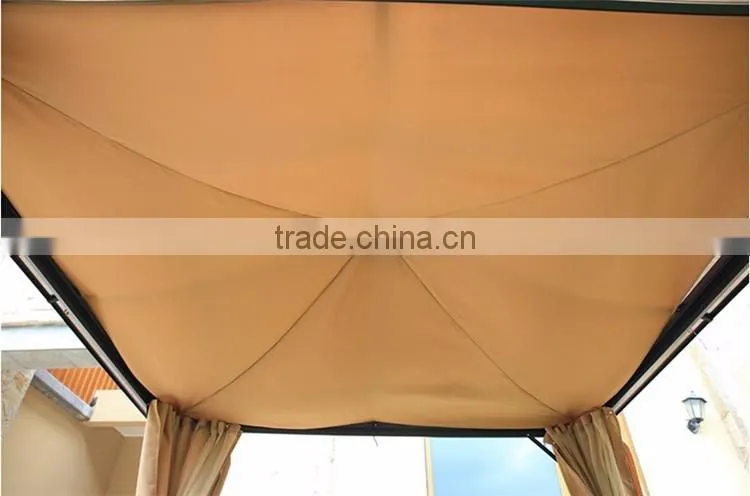 Luxury Villas Square Large Mosquito Net With Modern Outdoor Aluminum Gazebo