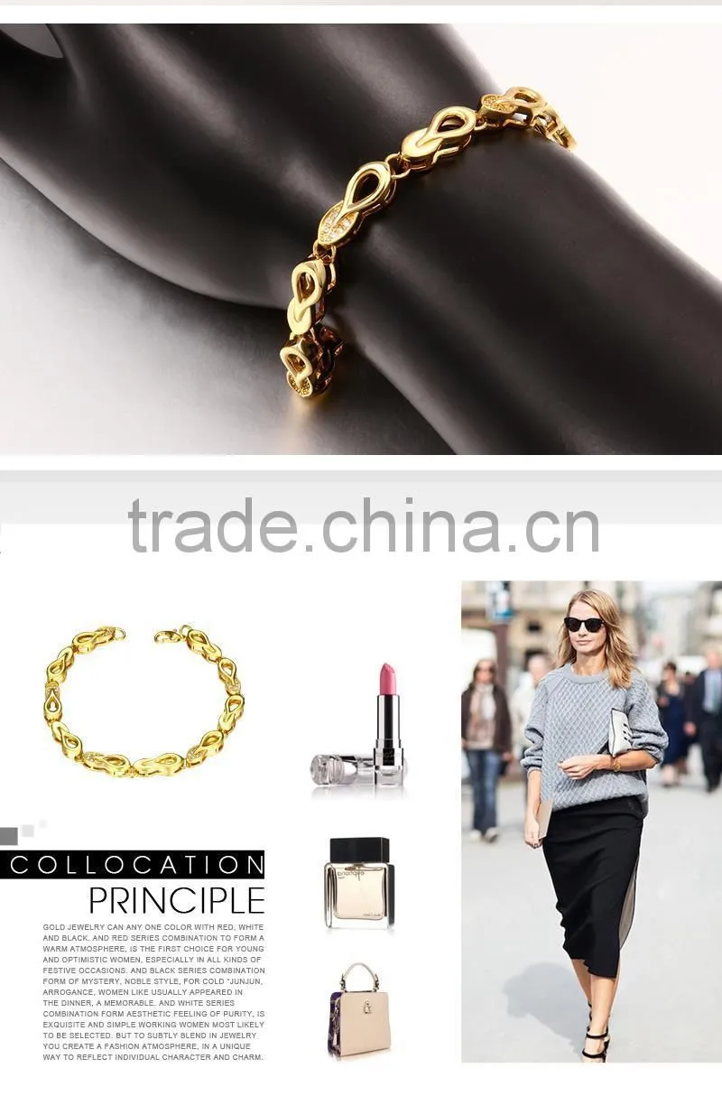 Exquisite Chinese products 18k gold hand chunky jewellry chain bracelet for men