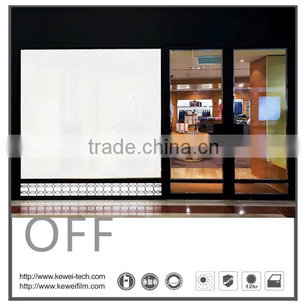 Kewei laminating 6+6mm smart glass Perfect for storefront and showroom display