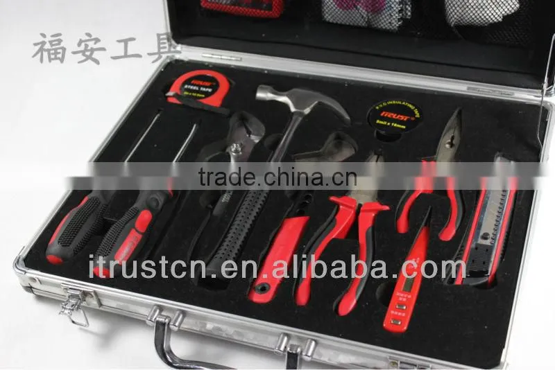 22pcs High grade aluminum box household combination hand tools set