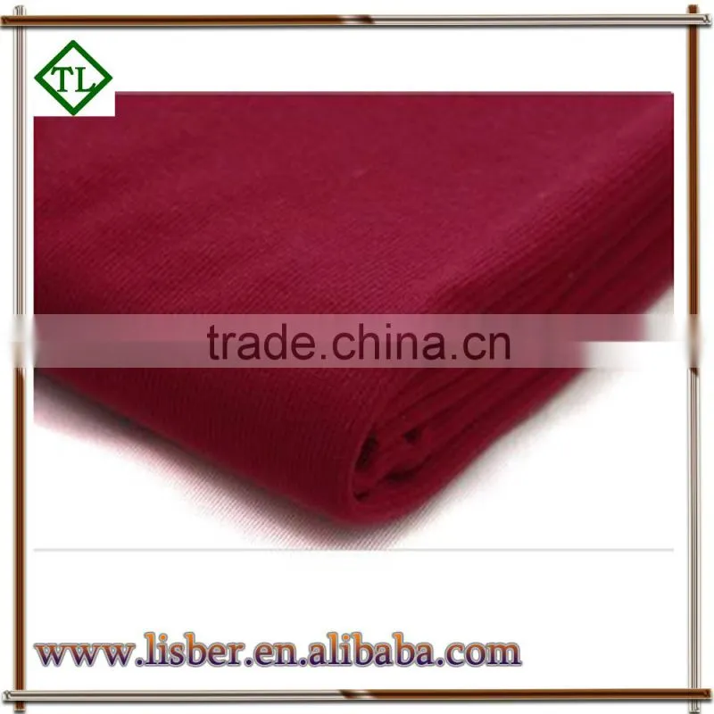 cotton 1 x 1 rib knitted fabric for cuff and neckline