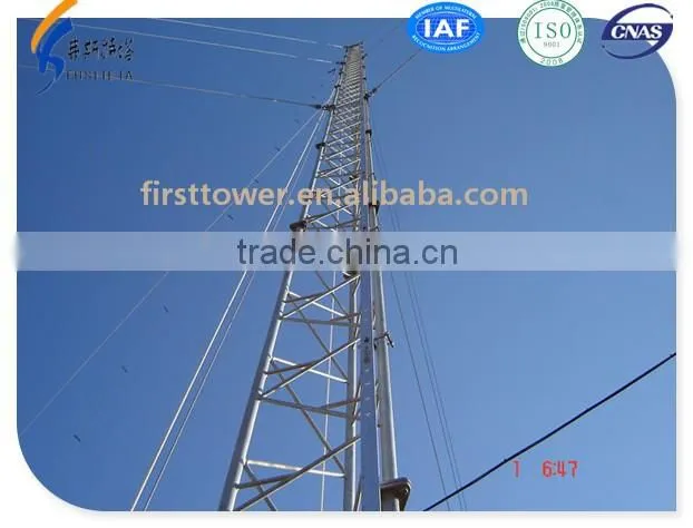 Guyed communication telecom towers