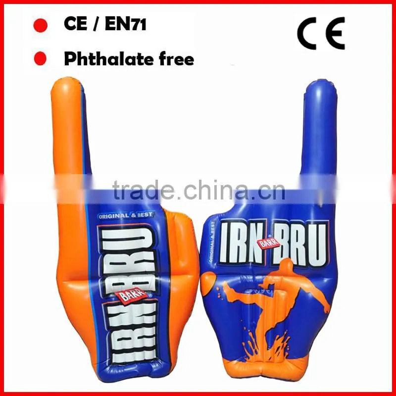 PVC inflatable hand for promotion gifs cheap and free samples