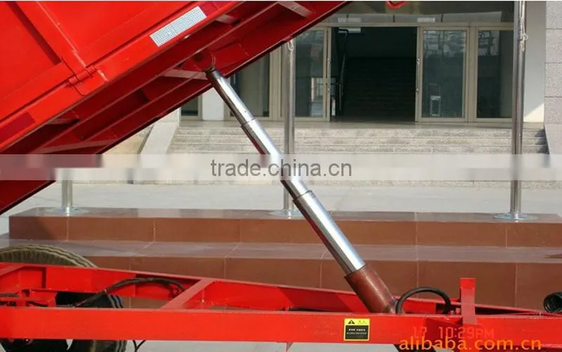 3T single axle trailer hot sale dump trailer with crane