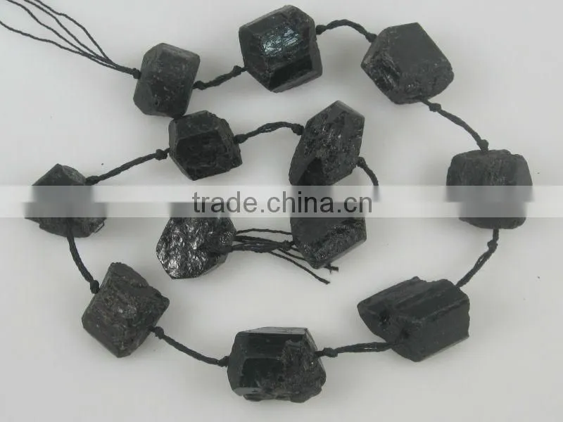 wholesale black tourmaline rough nugget in loose gemstone