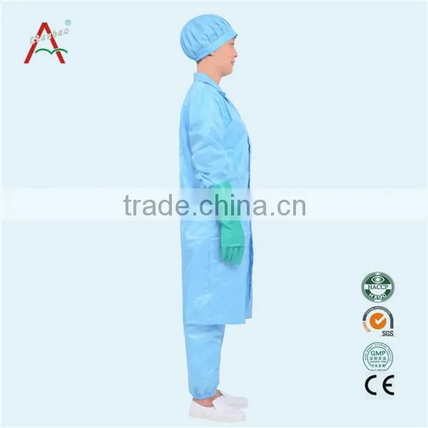 Women`s and Men`s Professional Blue ESD Lab Coats
