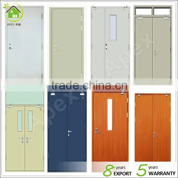 Fire rated wooden door fireproof & security function double door or single door