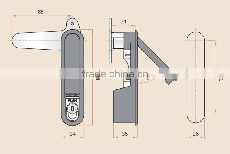 Sliding Door Lock Nano Spray Cabinet Side Lock
