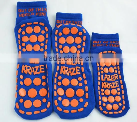 custom Cotton Anti-SlipTrampoline socks Non Skid Non-Skid yoga Sock Rubber Socks Sport Socks jump socks trampoline grippy socks