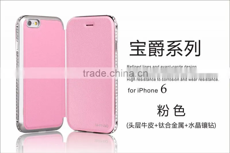 Hot Seeling Luxury Leather Case For iPhone6/Good price Leather Case for iPhone6