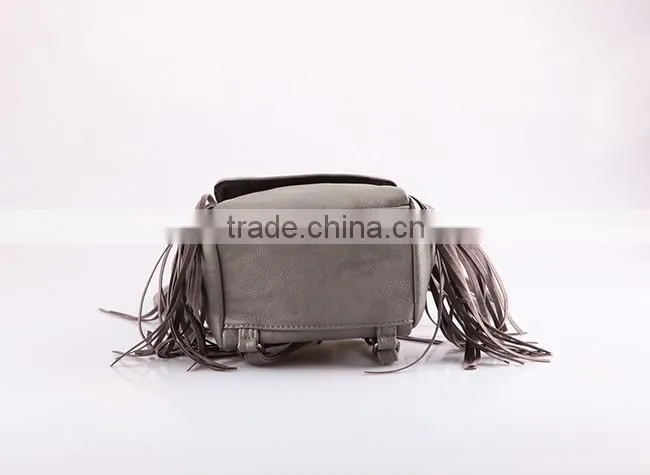 4770 Newest Attractive Individual Bohemadies Tassels side Decoration PU Small Size Backpackian Chic L