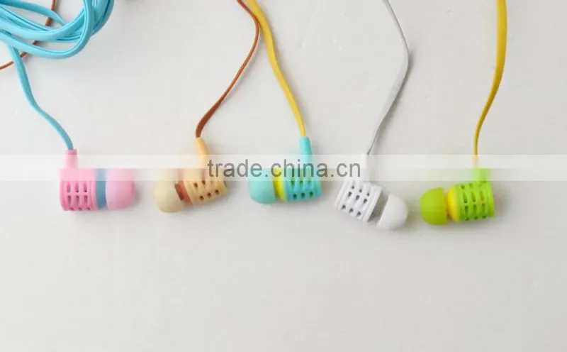 2015 new products print logo Domed logo earphone with OEM brand for promotion