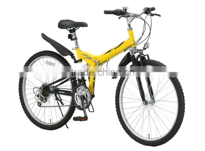 factory price hi-ten steel 26 inch 21 speed folding bike