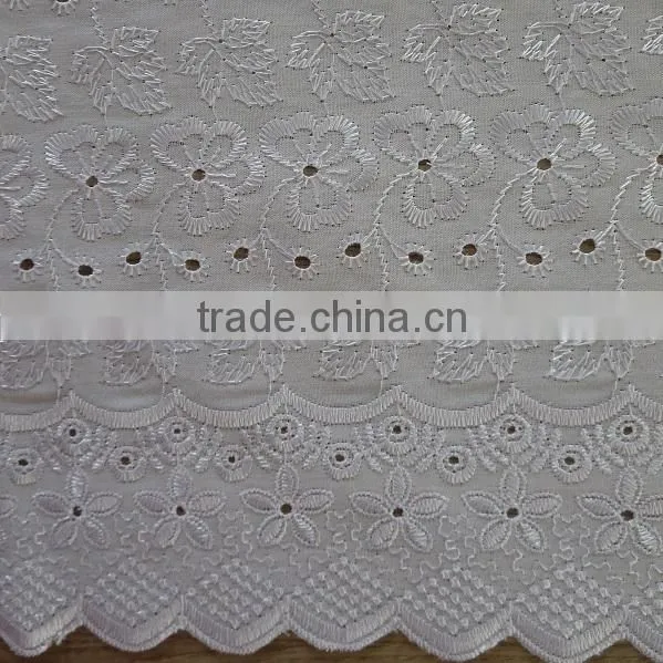 High quality polyester or TC embroidery lace fabric for sale