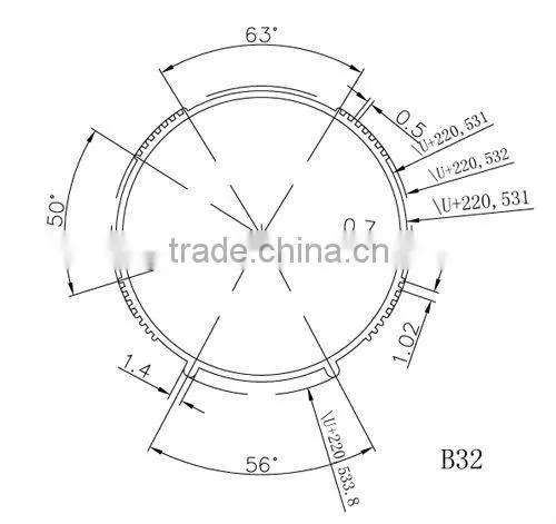 Aluminum alloy extrusions of sliding curtain rail
