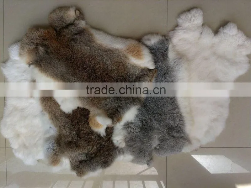 100% Genuine rabbit fur skin for garment accessories