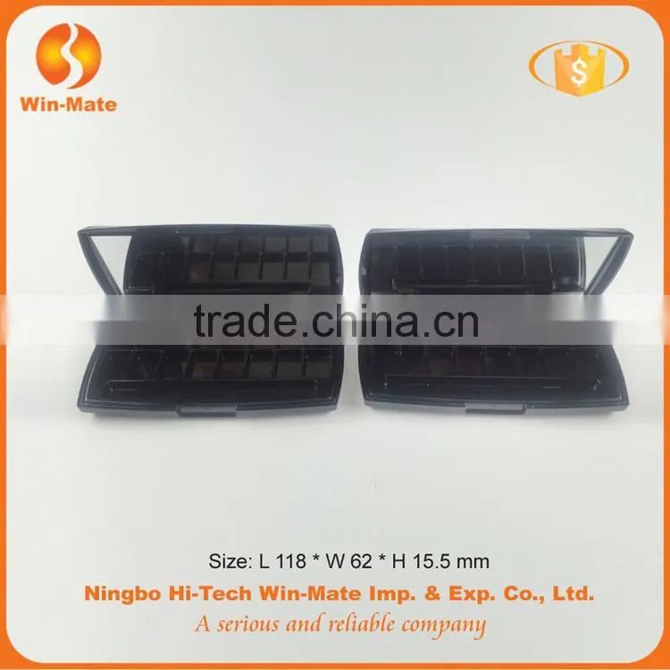 WMC-MX2027 Best loving purable empty 12 color plastic 118*62*15.5mm eyeshadow compact packaging with 1 mirror