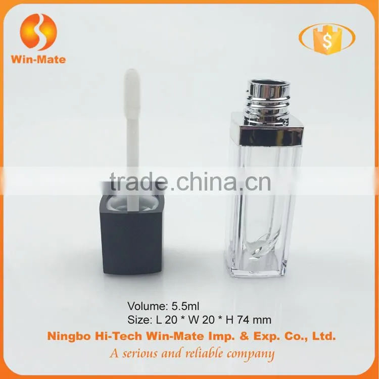 clear 2015 square 5.4ml 7.4*2*2cm factory supply new style lip gloss tube