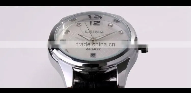 Luxury Automatic Leather Strap Women Wrist Watch Gift