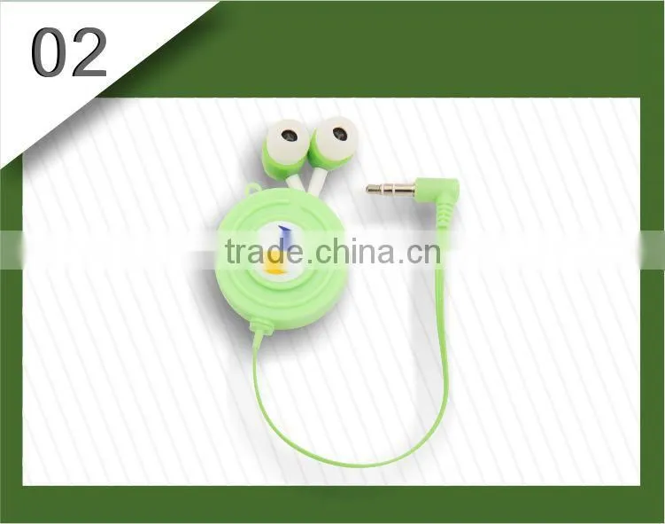 Top quality Factory Price 3.5mm Stereo In-ear Design SR5 One -way Retractable Headphones Earbuds for MP3 Android Samsung LG IOS