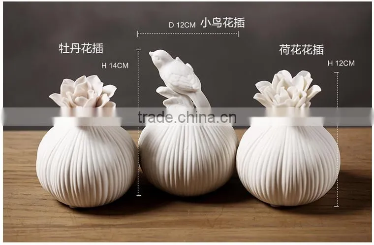 2016 jingdezhen Professional China Manufacturer white vase different type for home decor