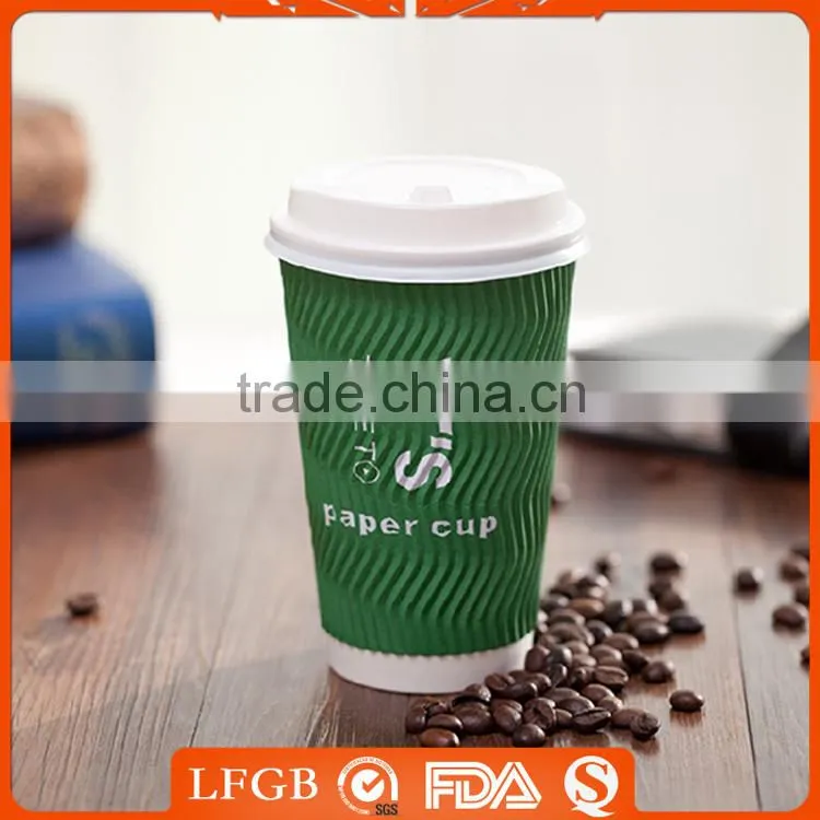BLY green paper cup,collapsible paper cup from china