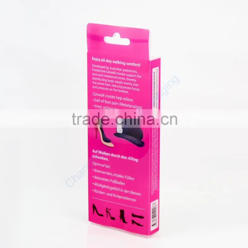 New Style Rectangular Plastic Packaging Box for Insole