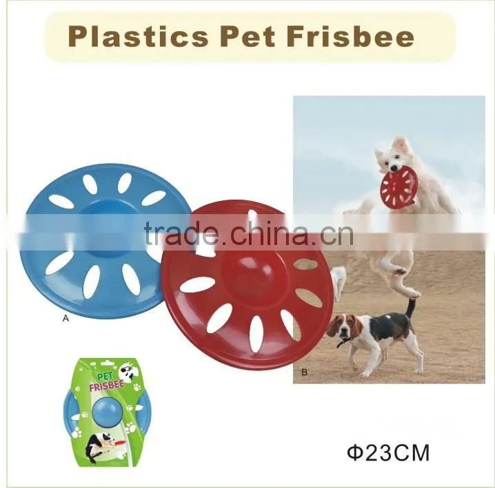 New Design Funny Plastic Frisbee pet training toy blue color