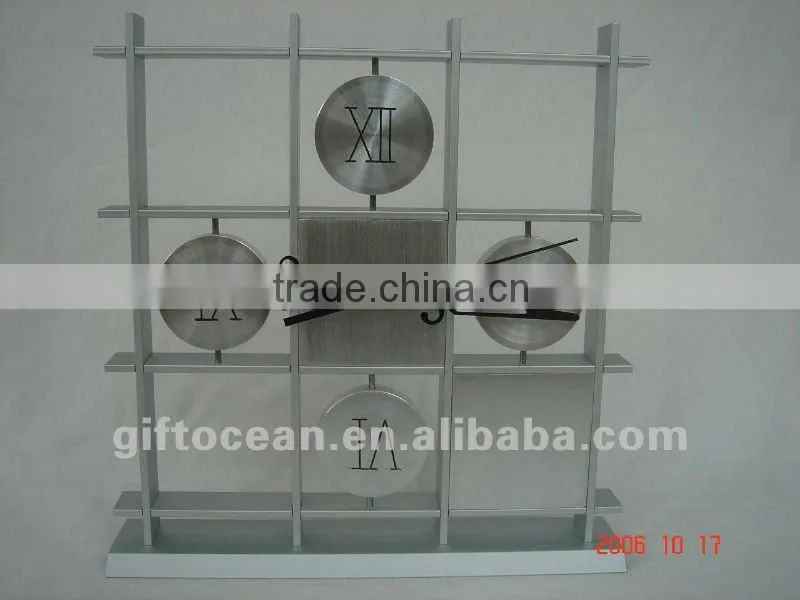 aluminum art metal desk clock,metal crafts table clock